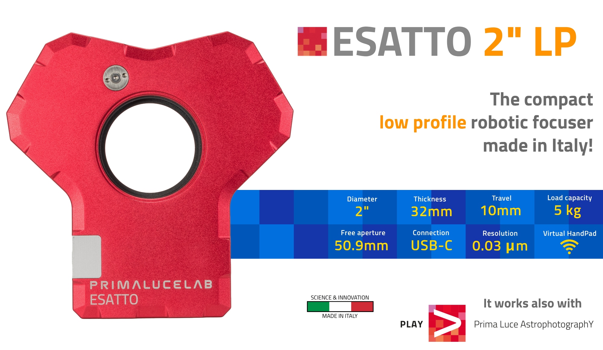 ESATTO 2" LP low profile robotic focuser
