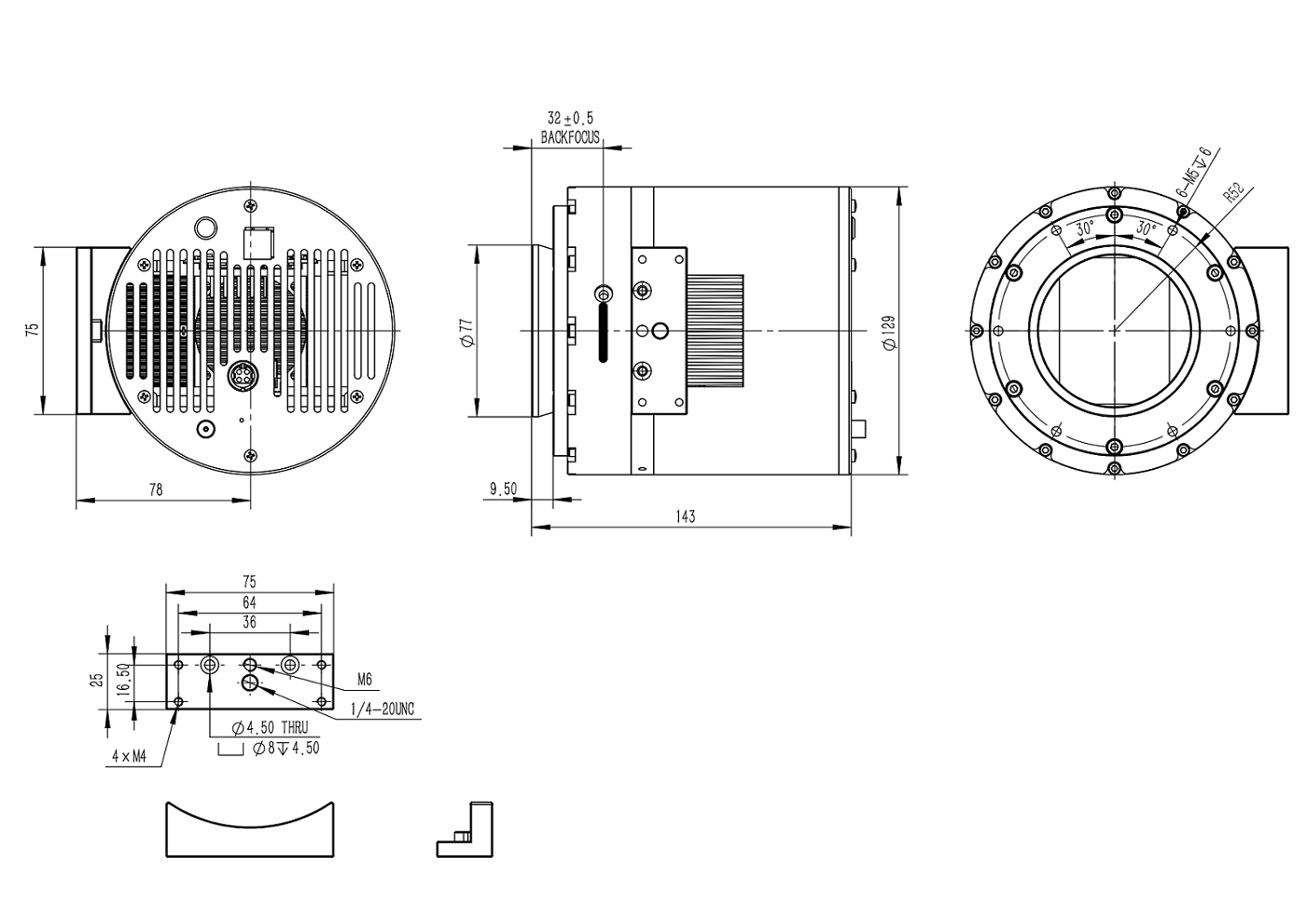 QHY 461M PH, BSI Medium Format CMOS Camera