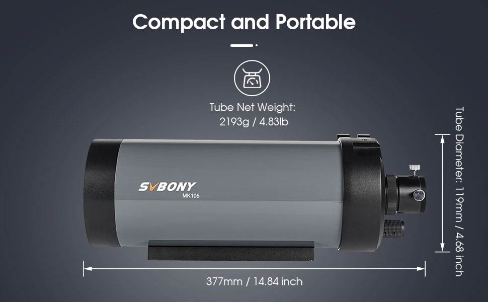 SVBONY MK105 Telescope, 105mm Aperture Maksutov Cassegrain OTA