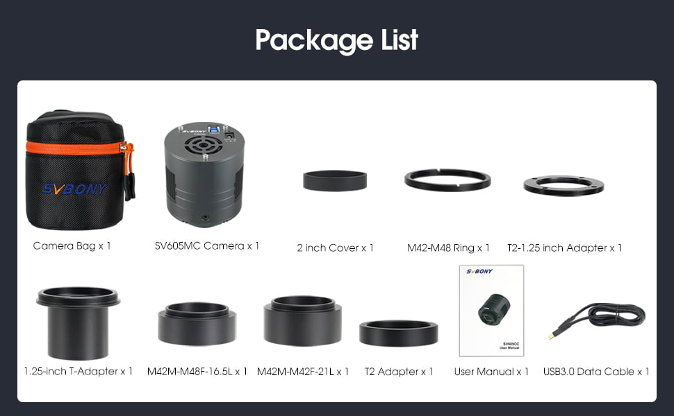 SVBONY SV605MC Mono Cooled Camera for Deep Space Astrophotography