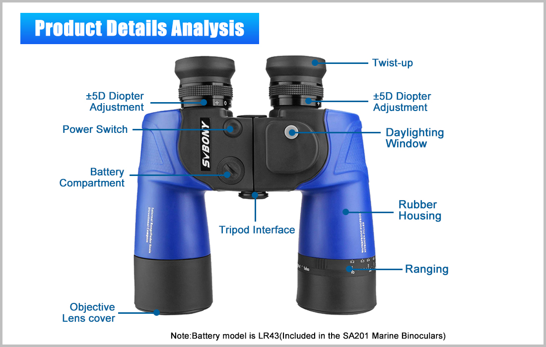 SVBONY SA201 7X50 Marine Binoculars