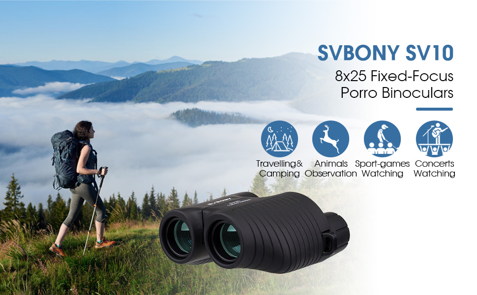 Svbony SV10 8x25 Fixed-focus Porro Binocular