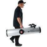 Celestron StarSense Explorer 8 Dobsonian Telescope and man