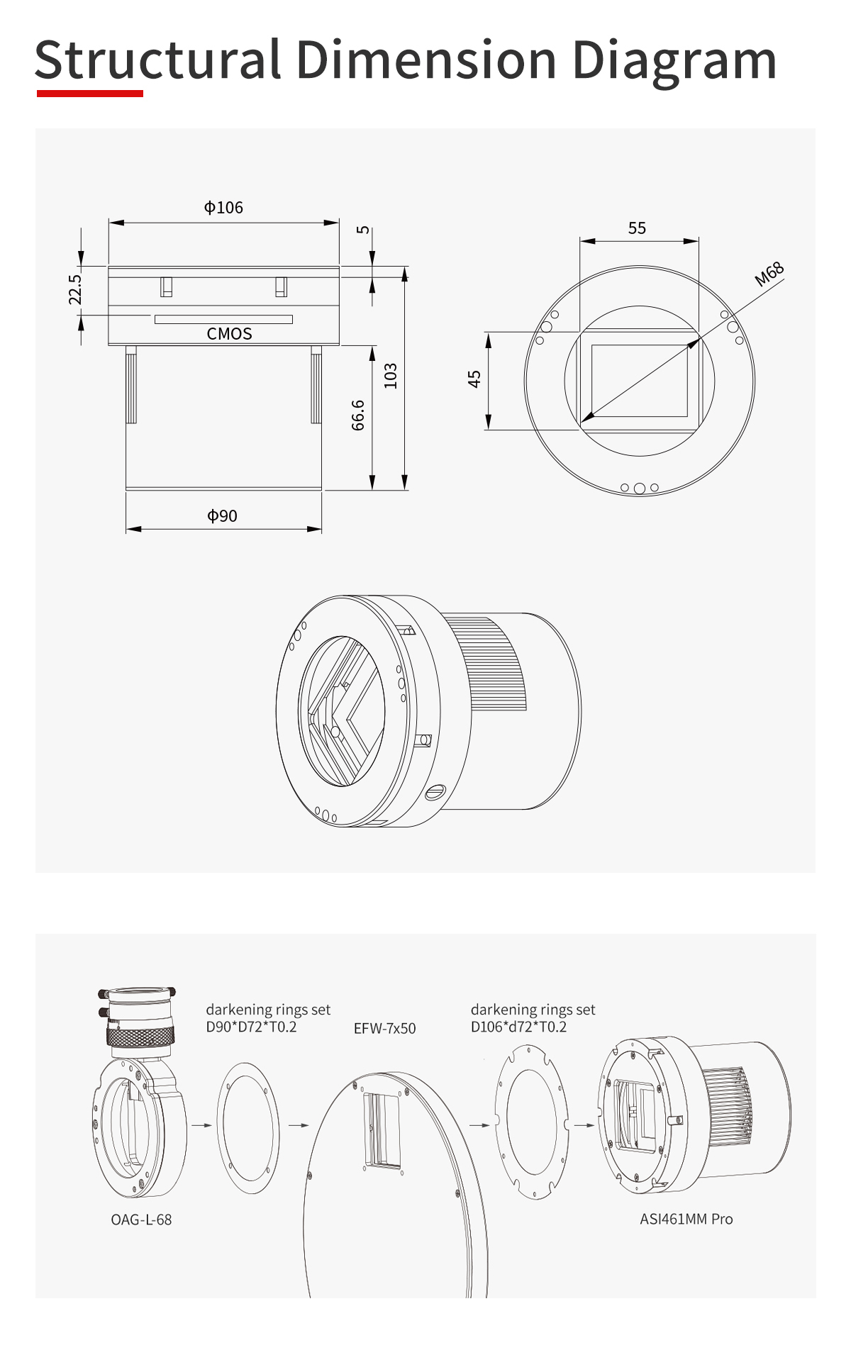 ZWO ASI461MM Pro CMOS Monochrome Camera