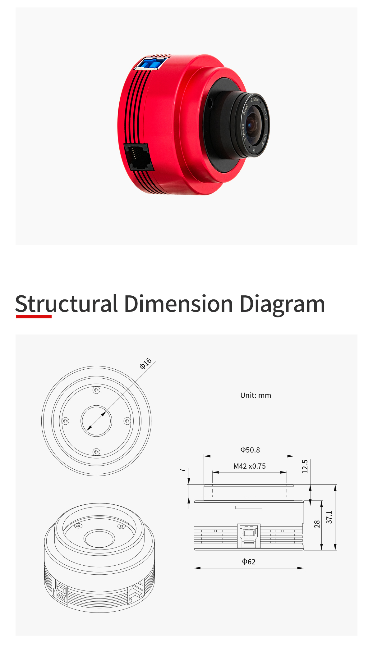 ZWO ASI678MC CMOS Color Camera