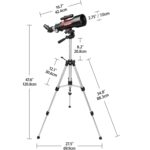 Orion GoScope III 70mm Refractor Travel Telescope dimension