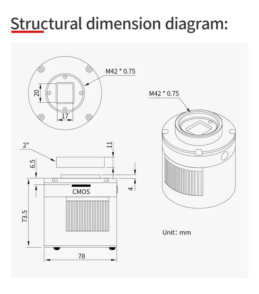 ZWO ASI533MC Pro CMOS Color Camera