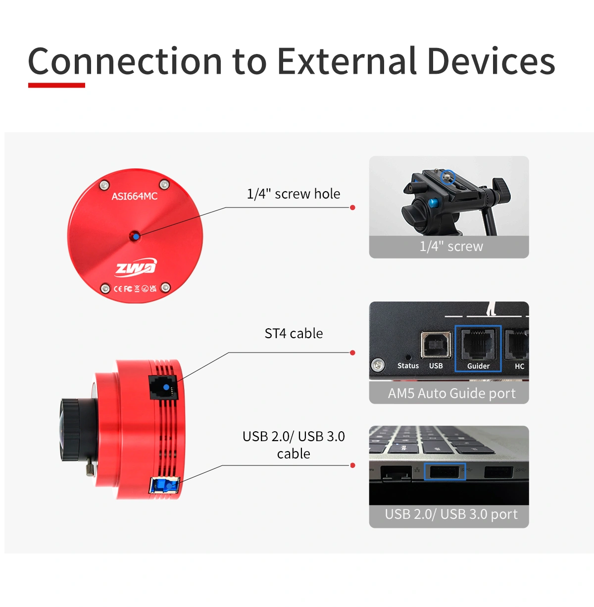 ZWO ASI664MC CMOS Color Camera