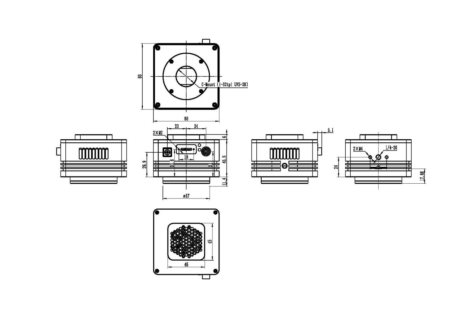 ToupTek CTR3CMOS Series TE-Cooling C-mount USB3.0/GigE CMOS Camera