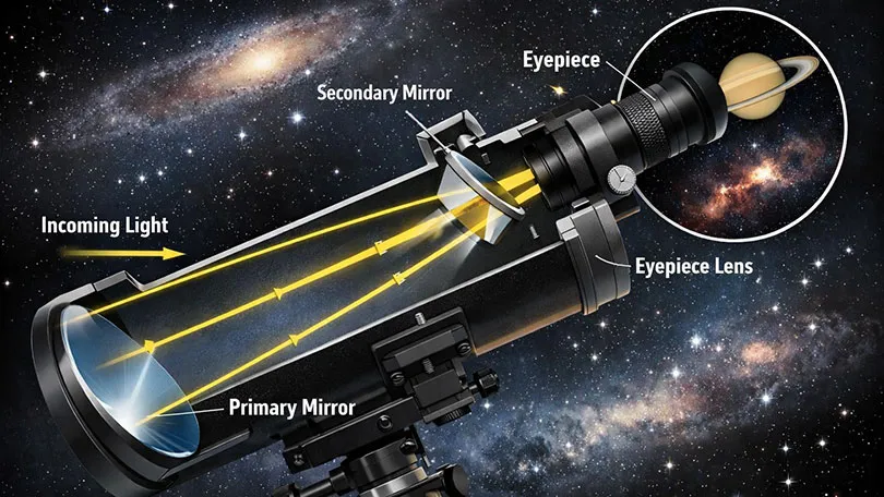 How Does a Reflector Telescope Work?