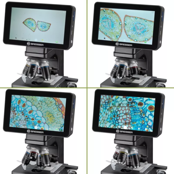 BRESSER Researcher Microscope with LCD - Zooming