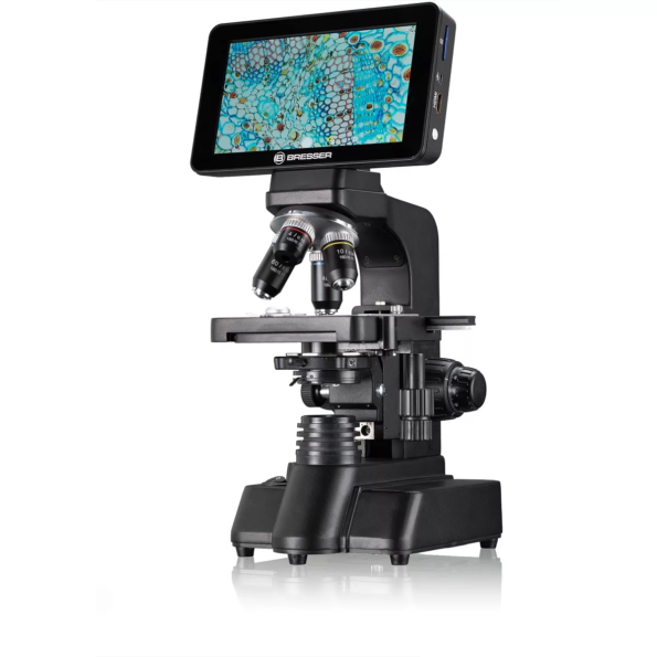 BRESSER Researcher Microscope with LCD - front view