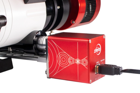 ZWO 5V EAF attached to a telescope and connected with usb