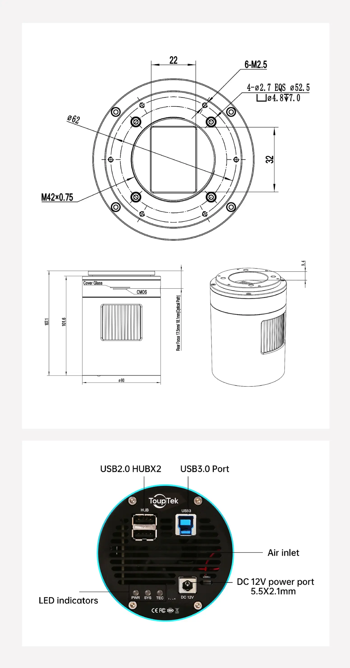 ToupTek ATR2600C Color Astronomy Camera