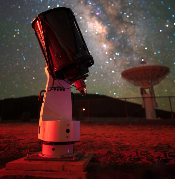 planewave deltarho350 installed on a mount in an observatory