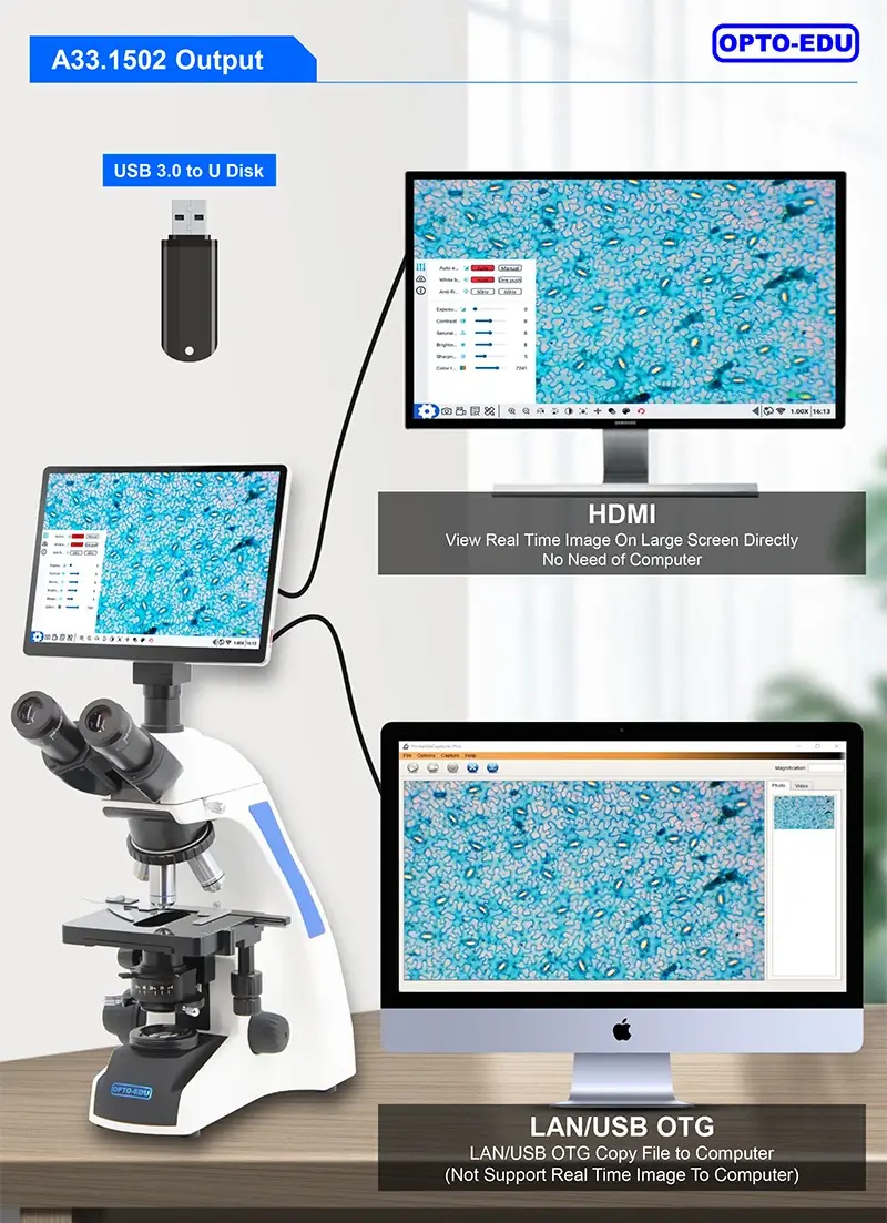 OPTO-EDU A33.1502 LCD Digital Lab Microscope