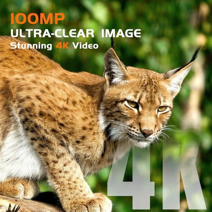 4K Solar WiFi Trail Camera for Wildlife Monitoring & Security