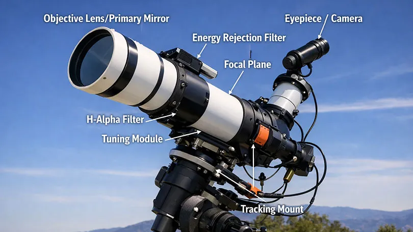 Main Components of a Solar Telescope