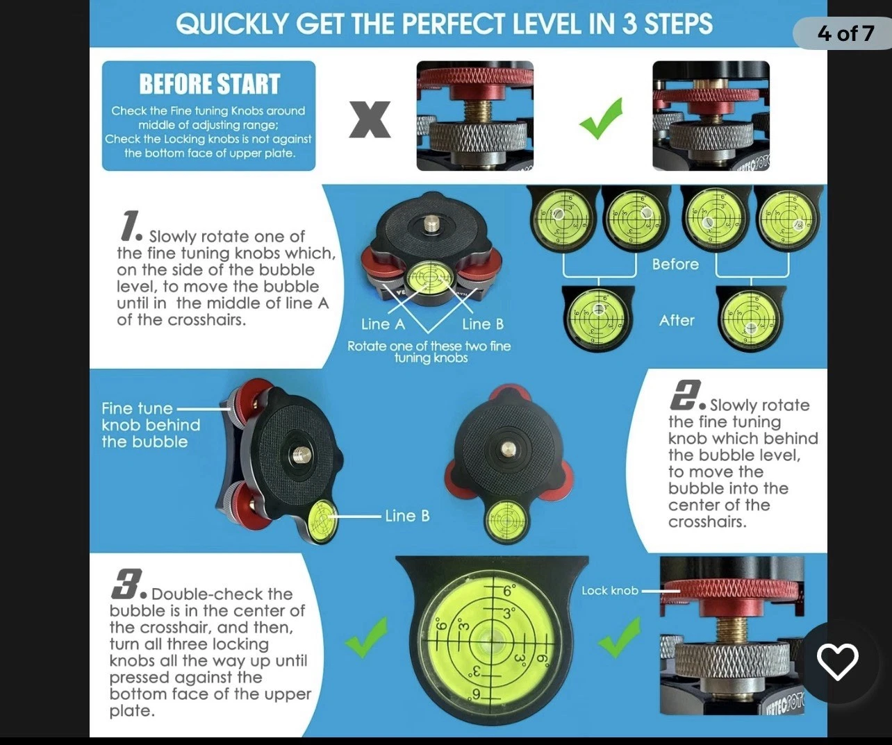 VERTECFOTO LH-V15 Tripod Leveling Base 01 VERTECFOTO Tripod Leveling Base Model LH-V15