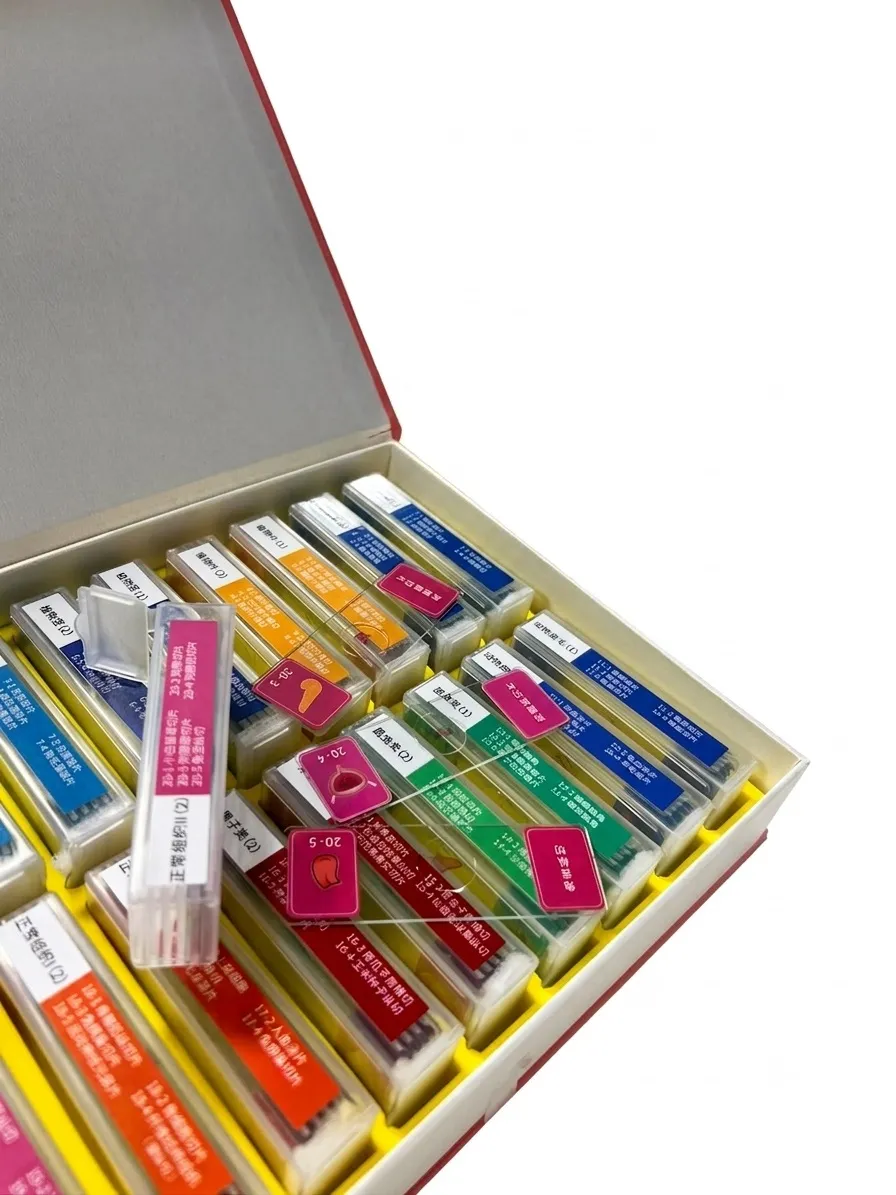Bresser Prepared Microscope Slides Set 100pcs, with case
