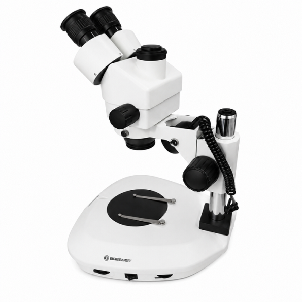 Bresser stereo trinocular microscope 5806630 - side view