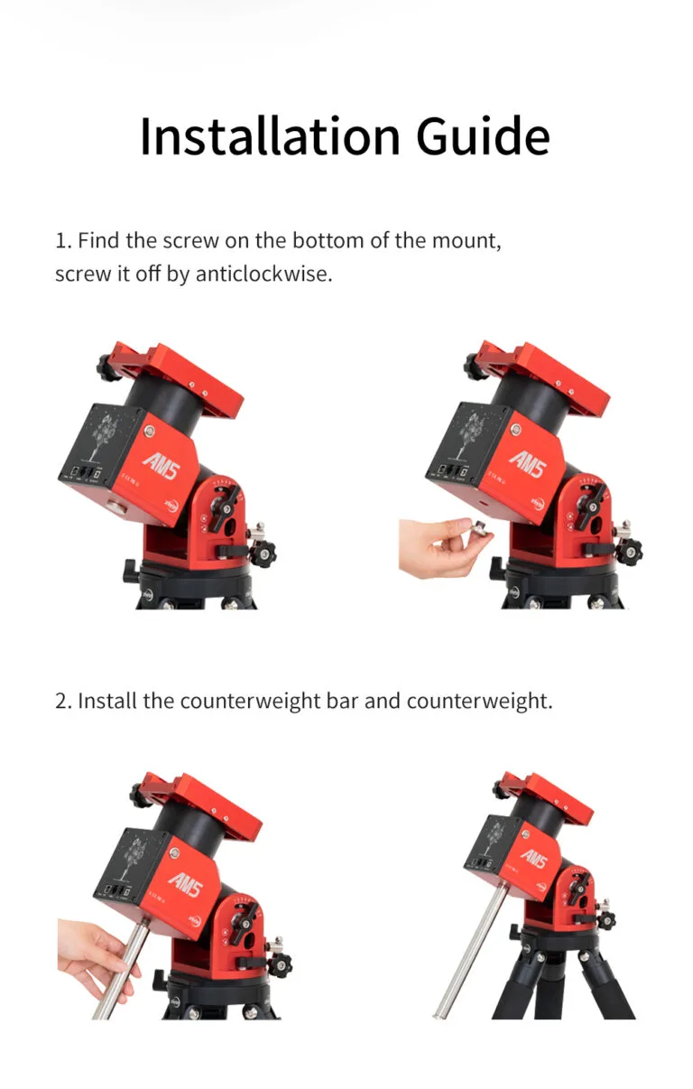 ZWO Counterweight Balance Bar for AM5 Mount