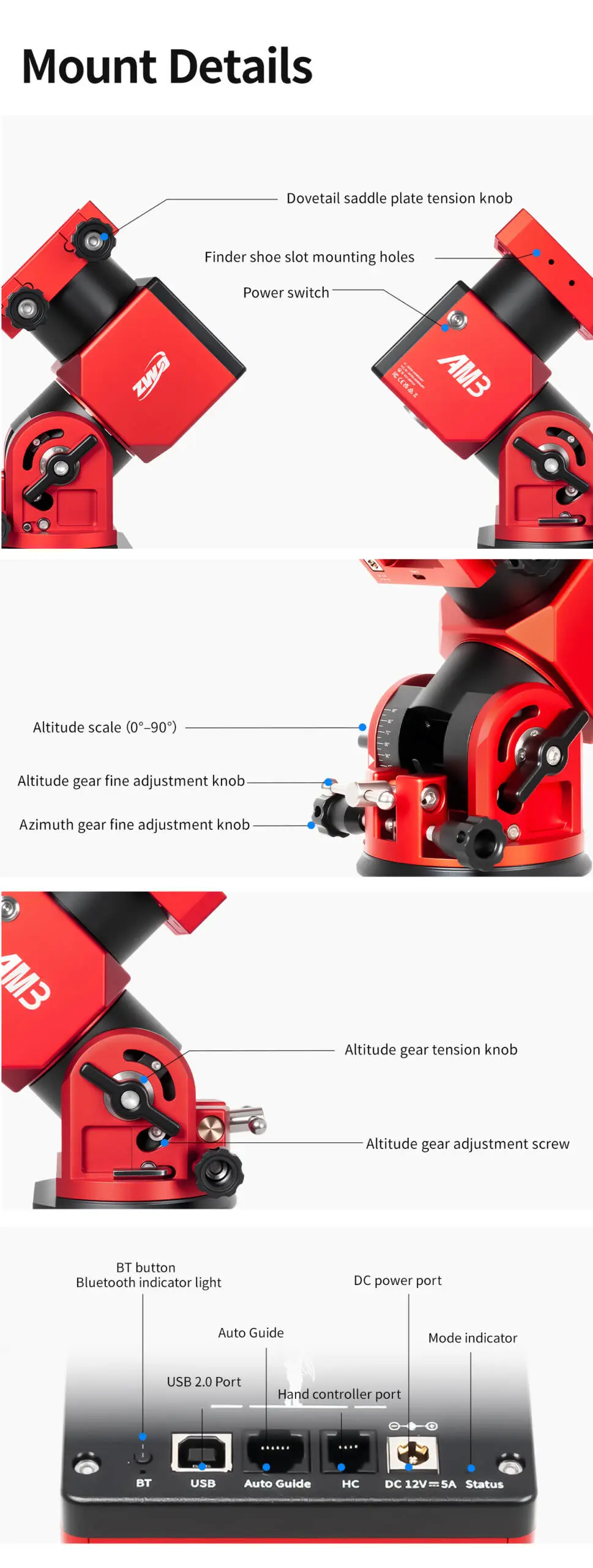 ZWO AM3N Harmonic Equatorial Mount