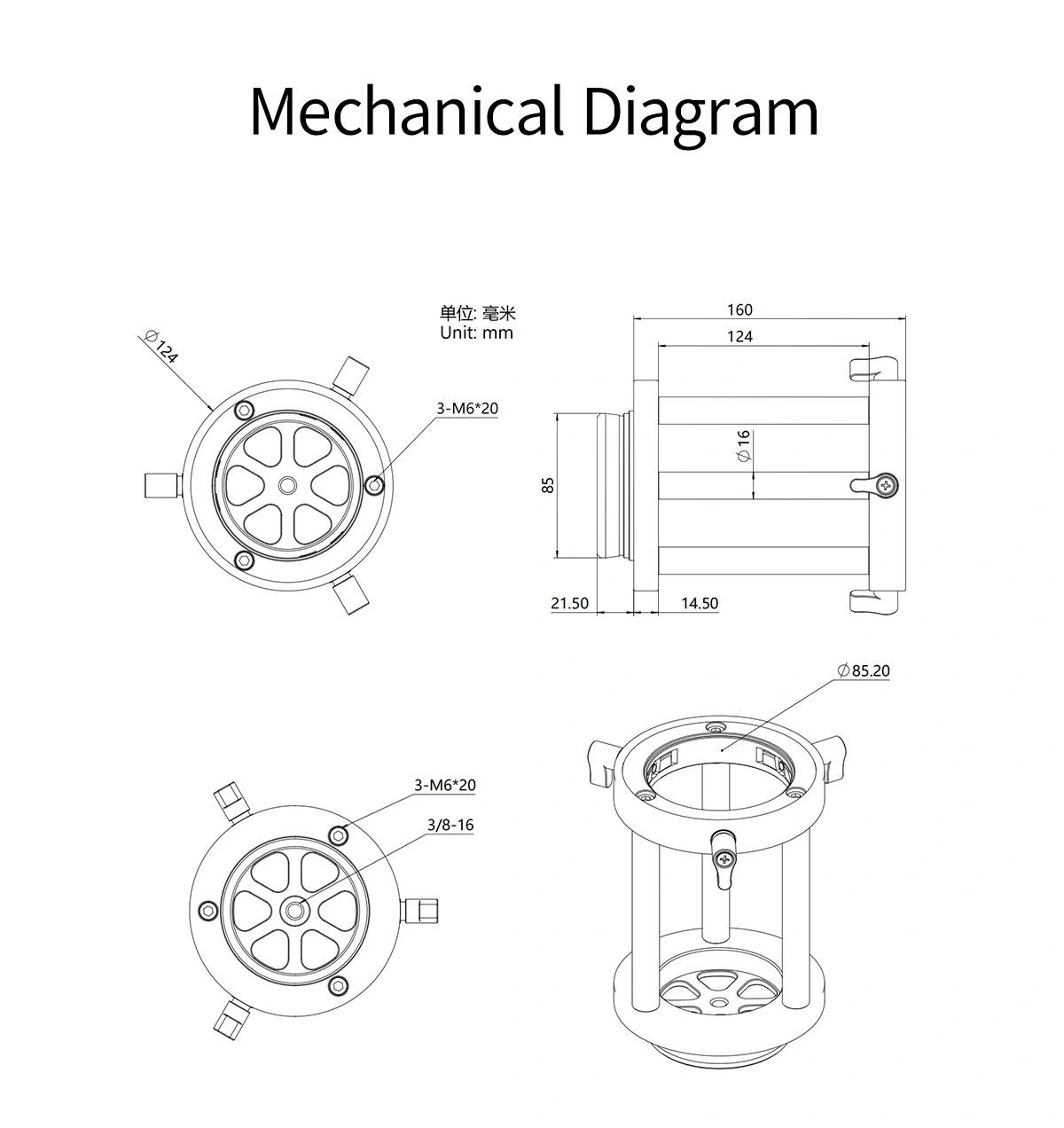 ZWO PE160 Pier Extension for Mount